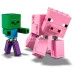 LEGO MINECRAFT Velká figurka Prase a malá zombie 21157 STAVEBNIC