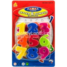Číslice magnetické barevné 4cm set 27ks na kartě plast