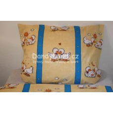 Bavlněné povlečení do postýlky Kačenky 60x36, 120x90
