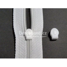 Zip spirálový v metráži 3mm - bílá
