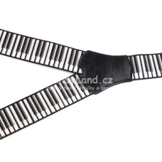 Pánské kšandy motiv klavír šíře 4 cm délka 120 cm