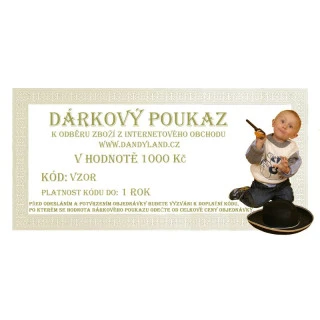 Dárkový poukaz v hodnotě 1000,- Kč