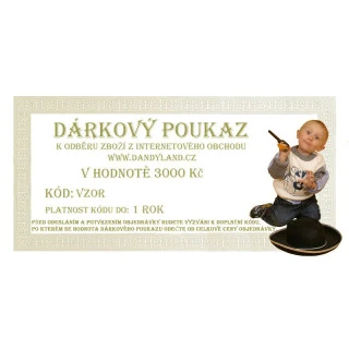 Dárkový poukaz v hodnotě 3000,- Kč