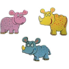 3 Pěnové figurky NOSOROŽCI