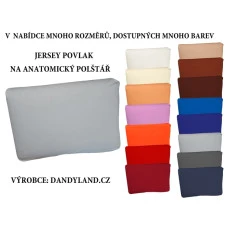 Jersey povlak na anatomický neprofilovaný polštář 36x54cm