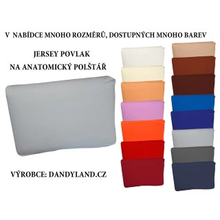 Jersey povlak na anatomický polštář 40x50cm (50x40cm)