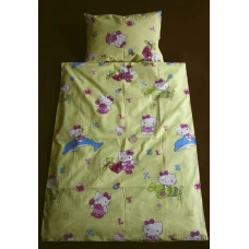 Bavlněné povlečení Hello Kitty žlutá 40x60, 90x120